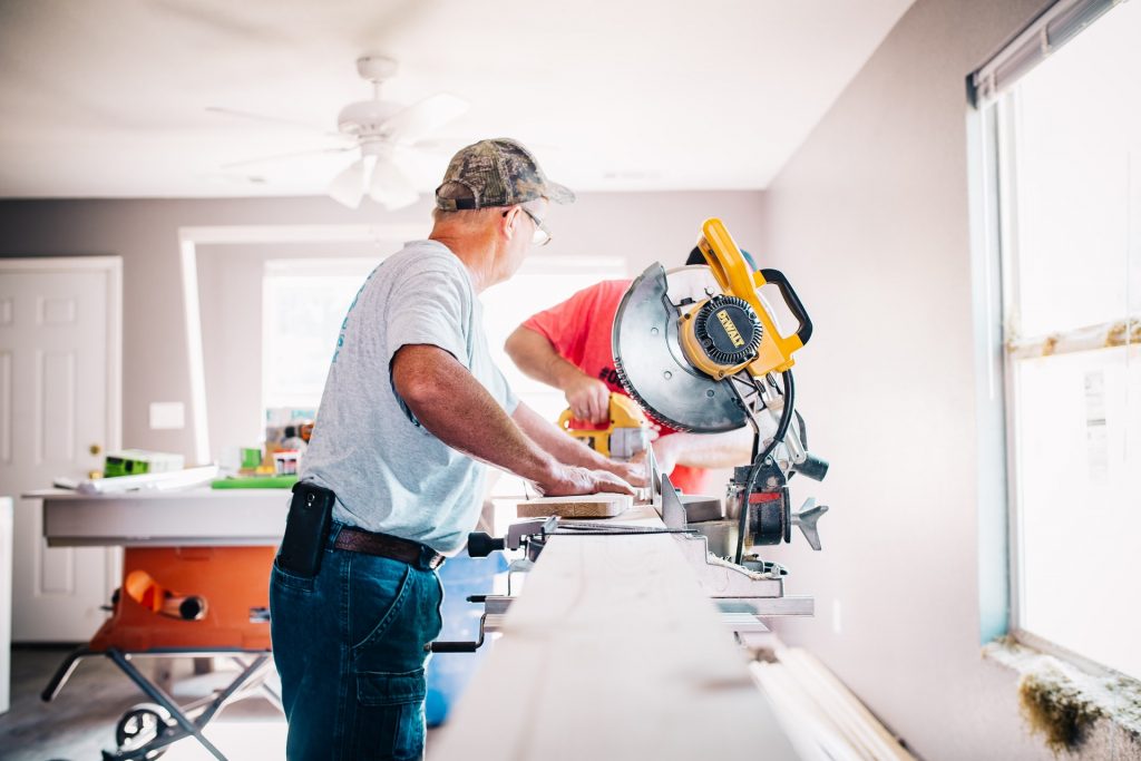 a person in a kitchen