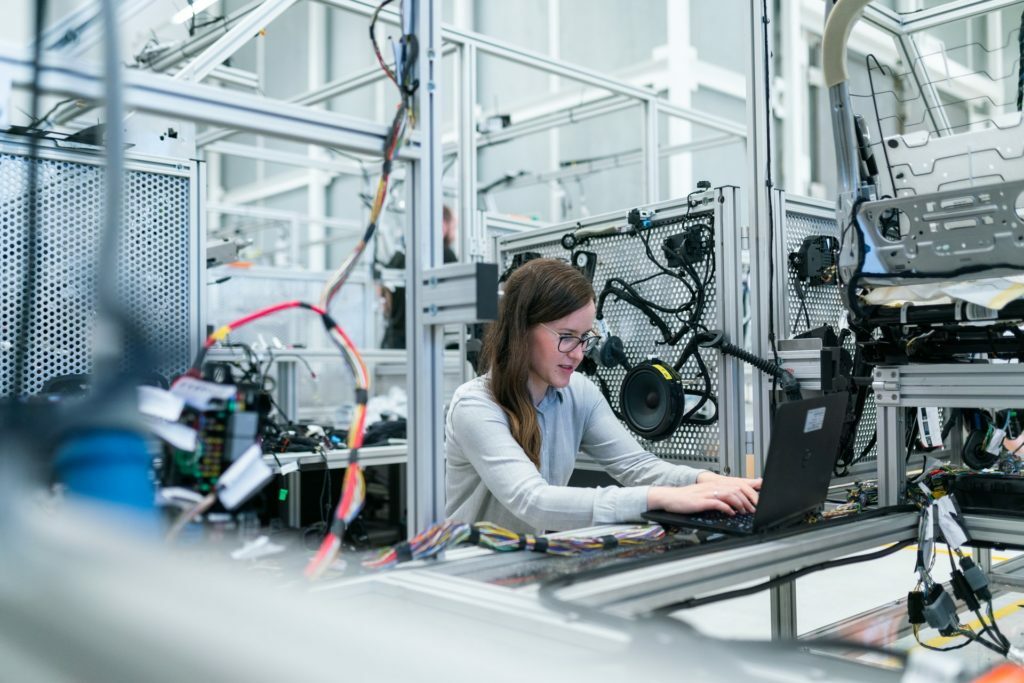 a person working on a laptop