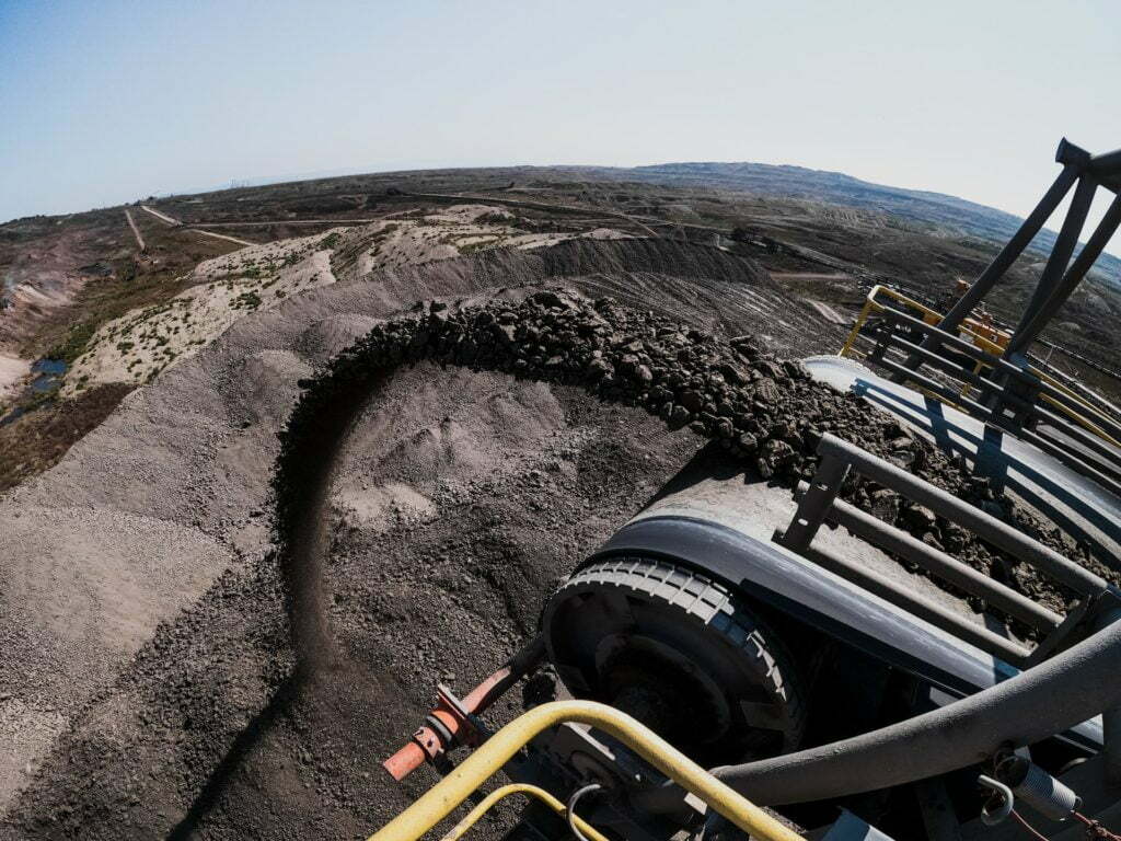 a large pipe in a field