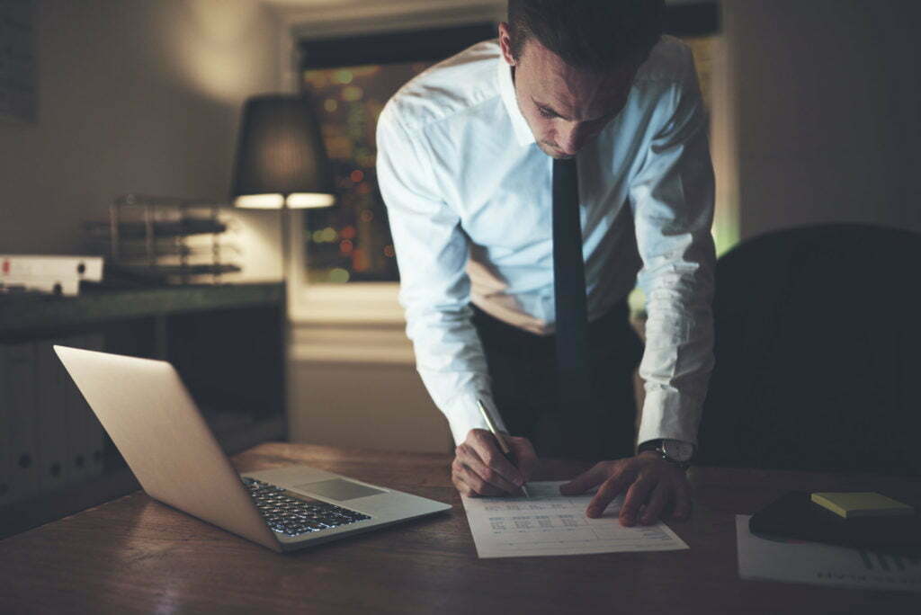 a man working on a laptop