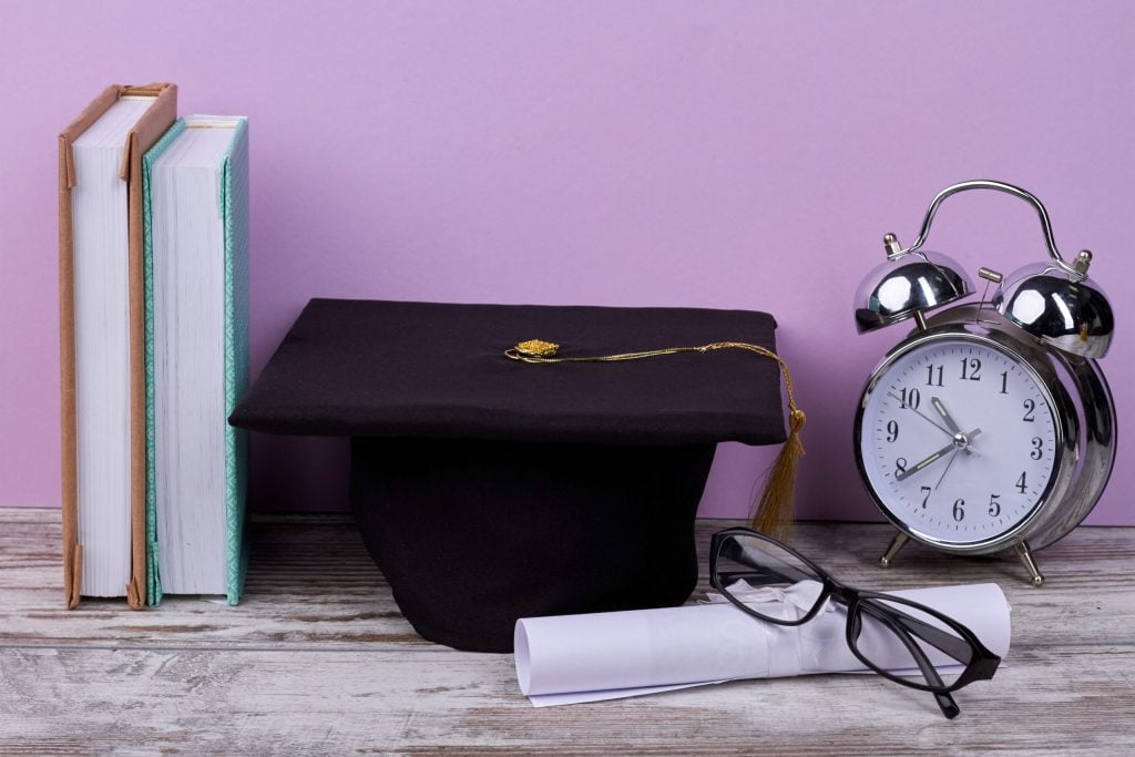 a black box with a clock on it