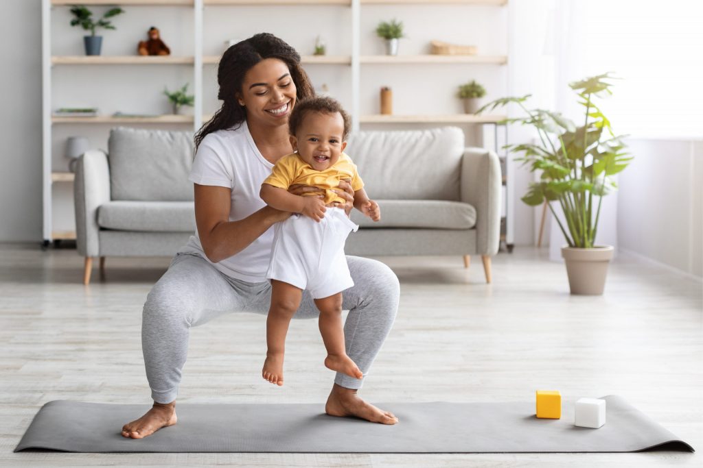 a person holding a baby