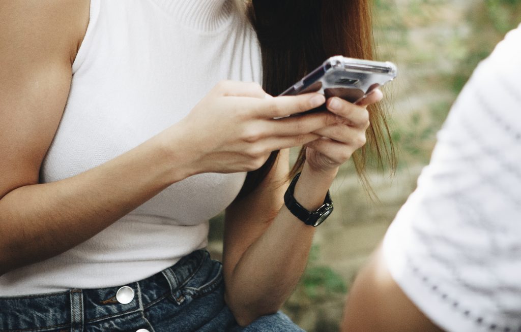 a person holding a phone