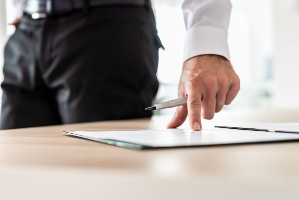 businessman over paperwork