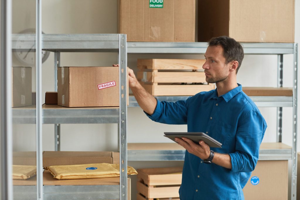 Man Managing Warehouse