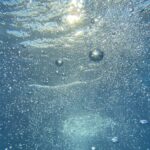 a close up of water