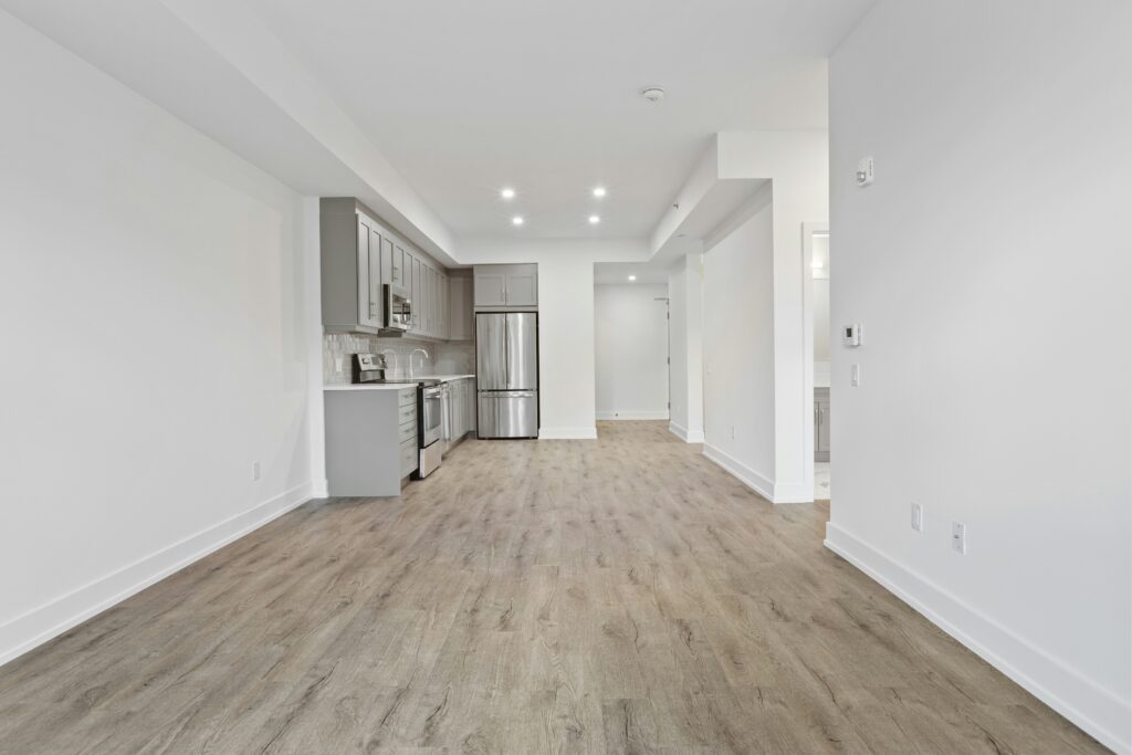 a large empty kitchen